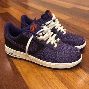 Nike Air Force 1 Low “Crackled” Black/Court Purple